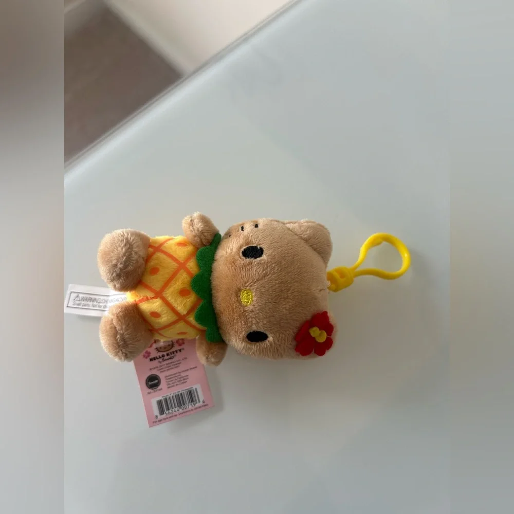 Hello Kitty tan Hawaii Exclusive Pineapple Plush Keychain